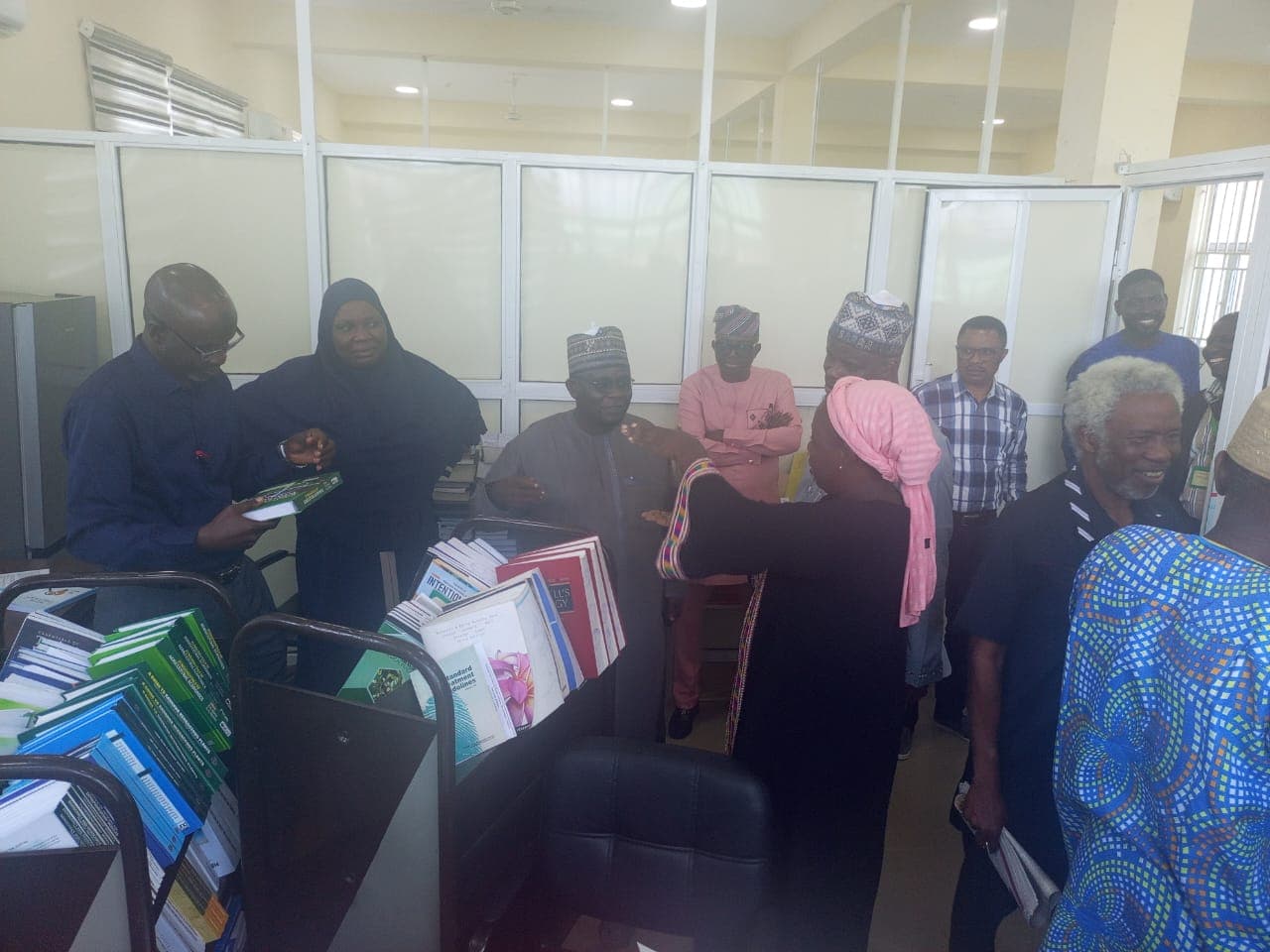 Books delivered in library